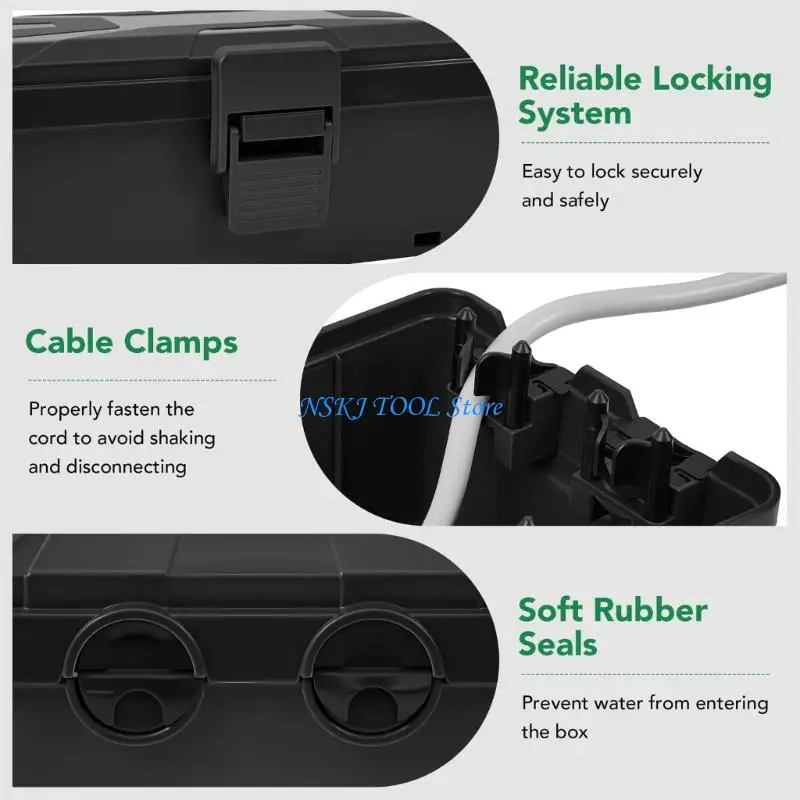 L8RC Industrial 86Style Junction Box 6Entry Port Weatherproof Design for Camping Gear