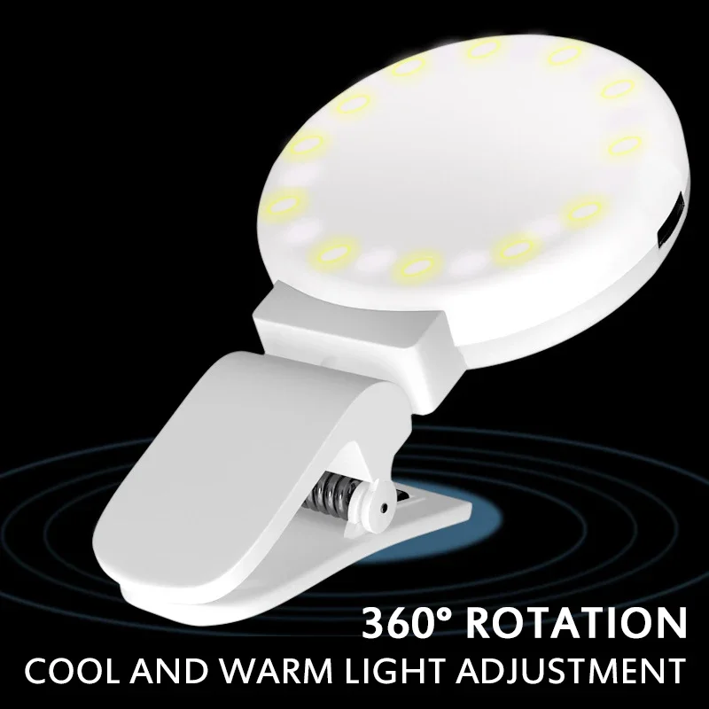 Portable Cell Phone Fill Selfie Ring Light LED Lamp Anchor Photo Beauty Video LightFor Smartphone Universal  Accessories