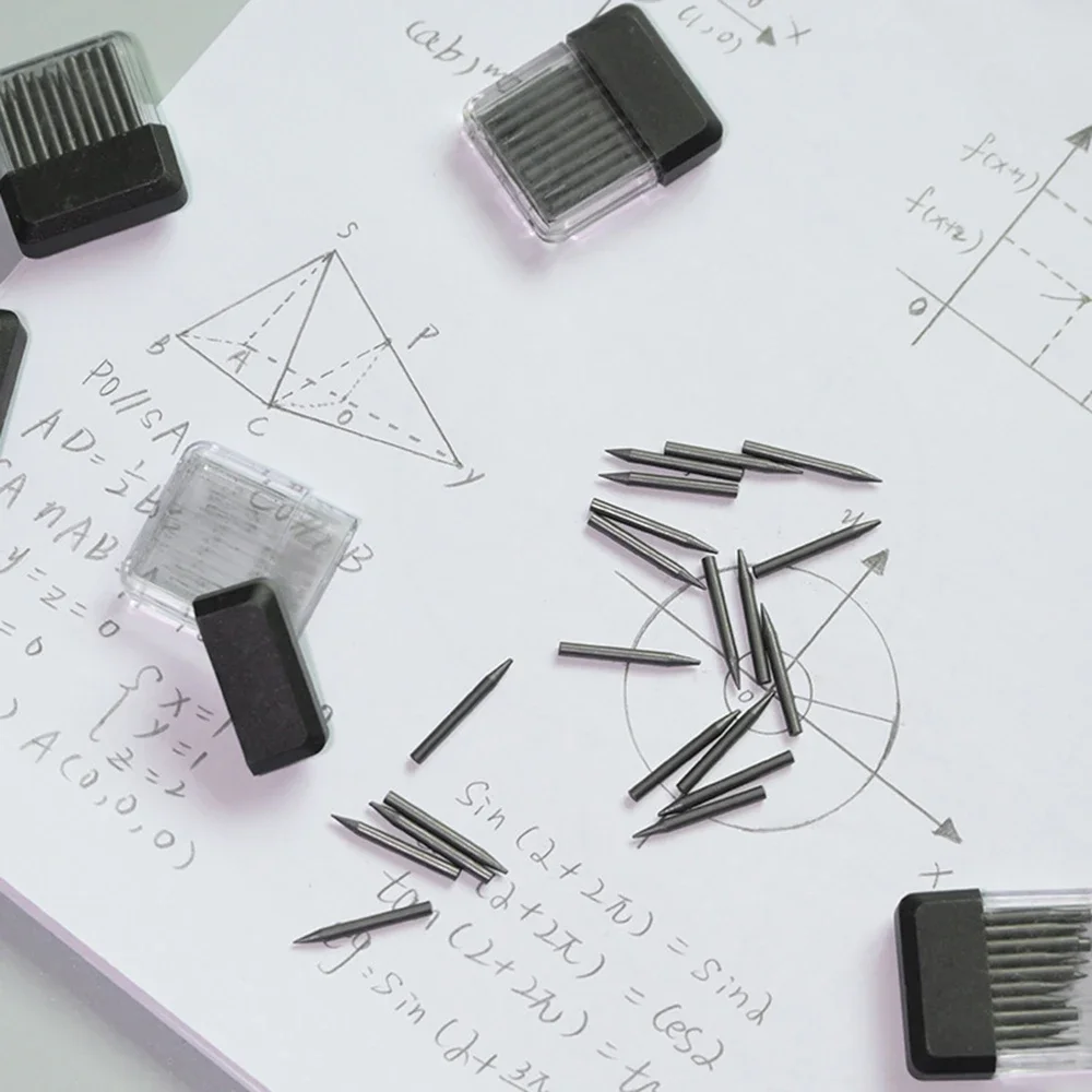 20 sztuk/pudło 2.0mm kompas wkłady grafitowe uczniów rysujących koło stacjonarne przybory szkolne