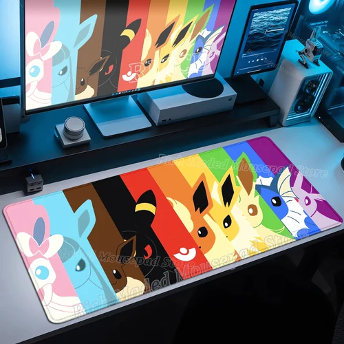 Imagen 2 del producto Alfombrilla de ratón Kawaii de Anime japonés para PC, alfombrilla de ratón para gabinete de jugador eléctrico XXL p-pokemon, alfombra para teclado, alfombrilla de escritorio extendida de goma para juegos de ordenador portátil