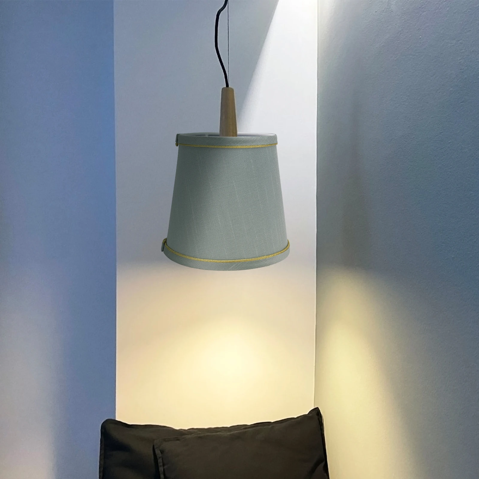 

Ceiling Lampshade Fabric Cover Vintage Table Green Pendant Light Dust Protection Modern Atmosphere Easy Install Lampshade Decor