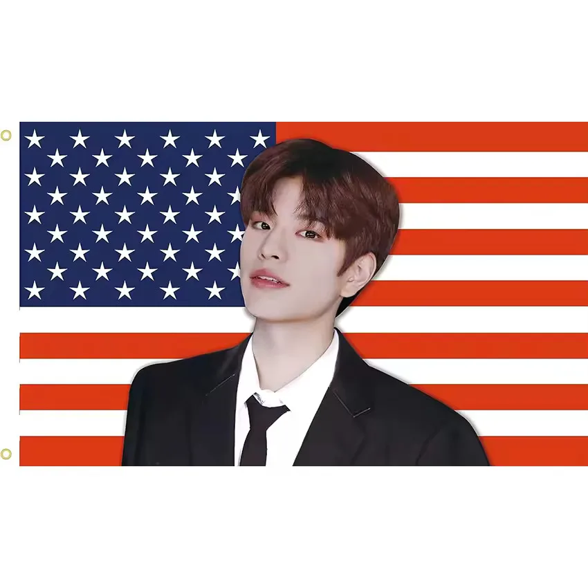 Seung-min флаг США 3x5 футов, постер Шапул, розовый гобелен с 2 латунными втулками, для декора комнаты в общежитии колледжа, на открытом воздухе, подарок, часть