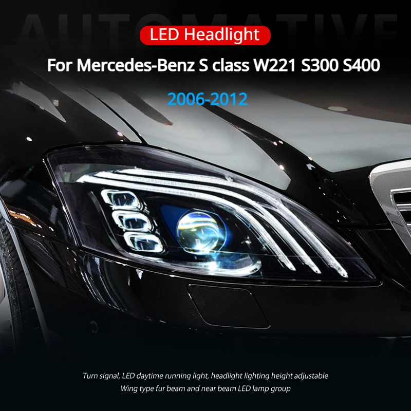 

Car Headlights For Mercedes-Benz S class W221 S300 S400 2006-2012 Maybach style LED Headlamp Assembly Projector Lens Accessories