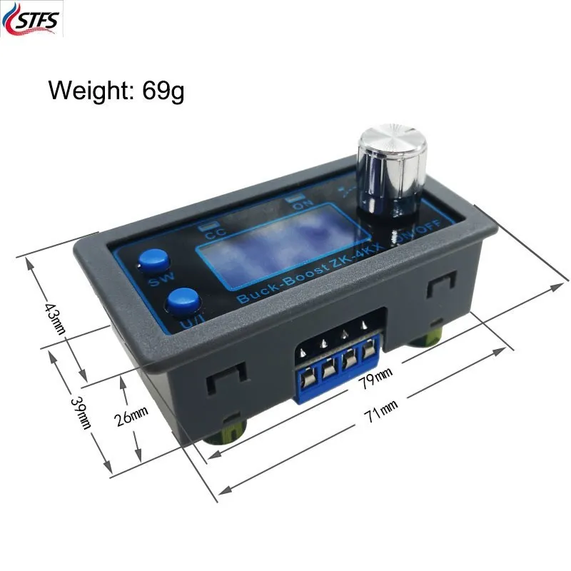 ZK-4KX DC DC Buck Boost Converter CC CV 0.5-30V 4A 5V 6V 12V 24V Power Module Adjustable Regulated laboratory power supply