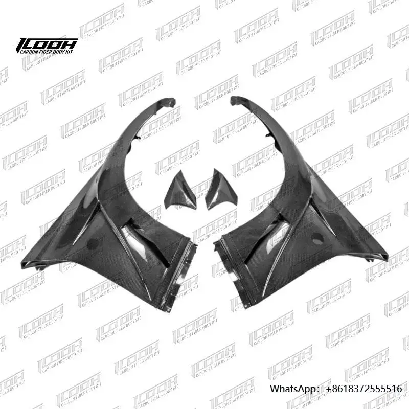 

daICOOH Racing 370Z V Style Carbon Fiber Fibre Side Front Fender Vents Fit for Nissan 370Z Z34