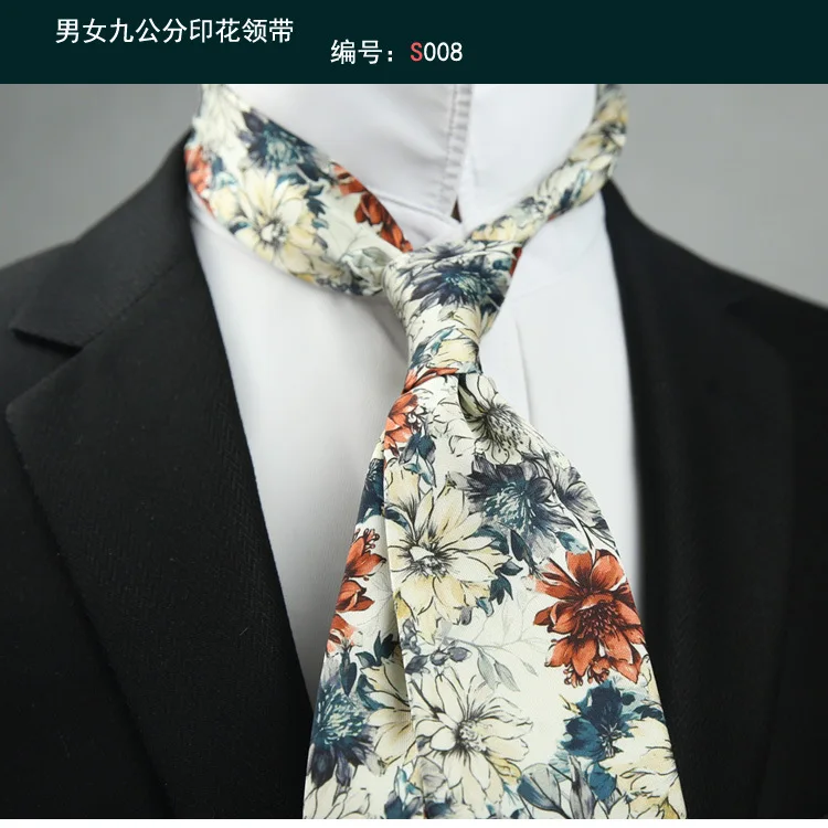 Linbaiway Vintage Floral Neckties for Mens Business Neck Tie Formal Dress Wedding Party Cravat Shirt Gift for Man Accessories