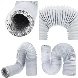 150mm 6 inch Ventilator Pipe PVC Aluminum Tube Air Ventilation Pipe Hose Flexible Air Conditioner Exhaust Duct Air System Vent