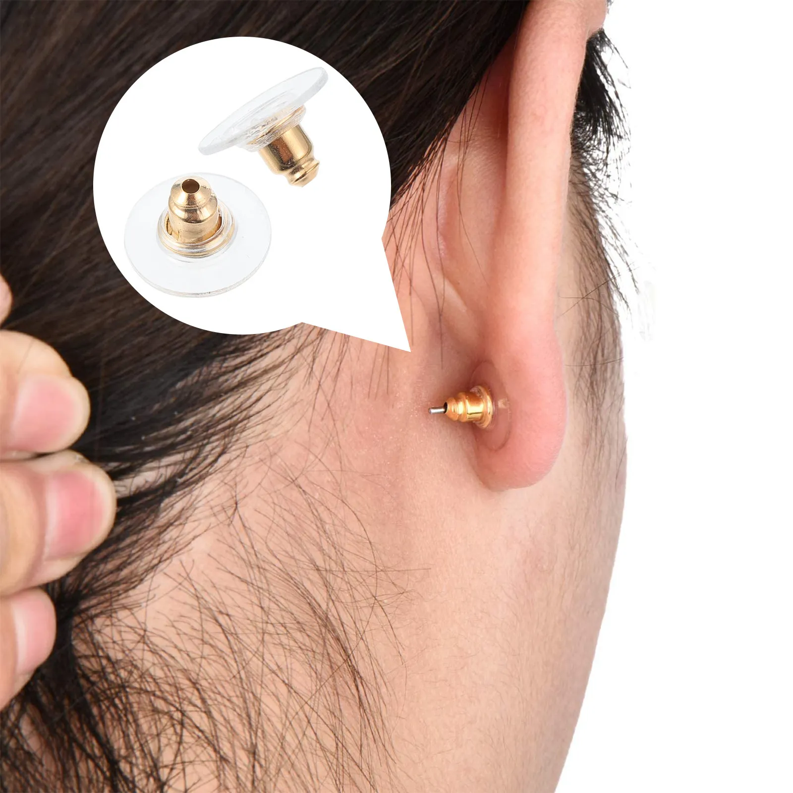 200Pcs DIY Earring Supplies Ear Stud Cork Base Jewelry Making Supplies Ergonomic Small Portable Earring Making Accessories Kit view 3