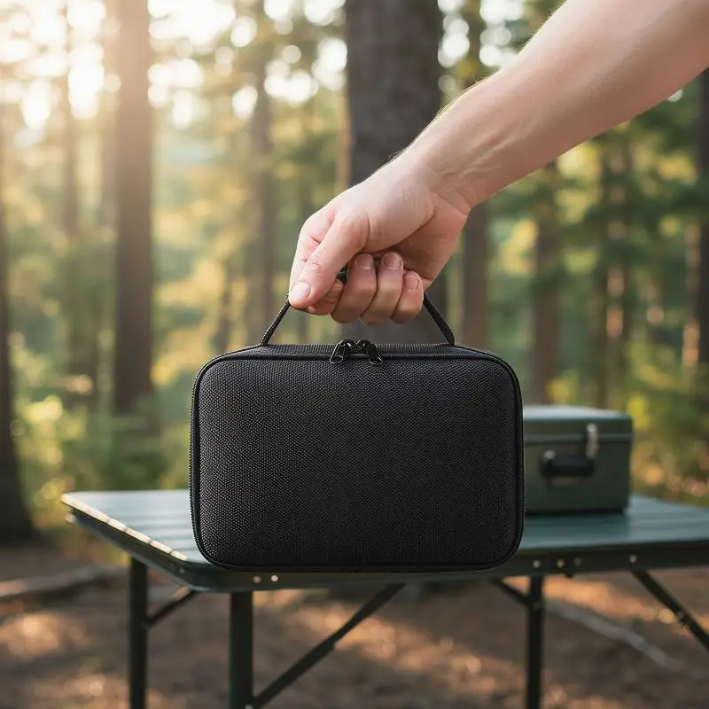 Coffee Grinder EVA Hard Shell Carrying Bag Pressure Resistant Portable Storage Case for Long Distance Travel Camping