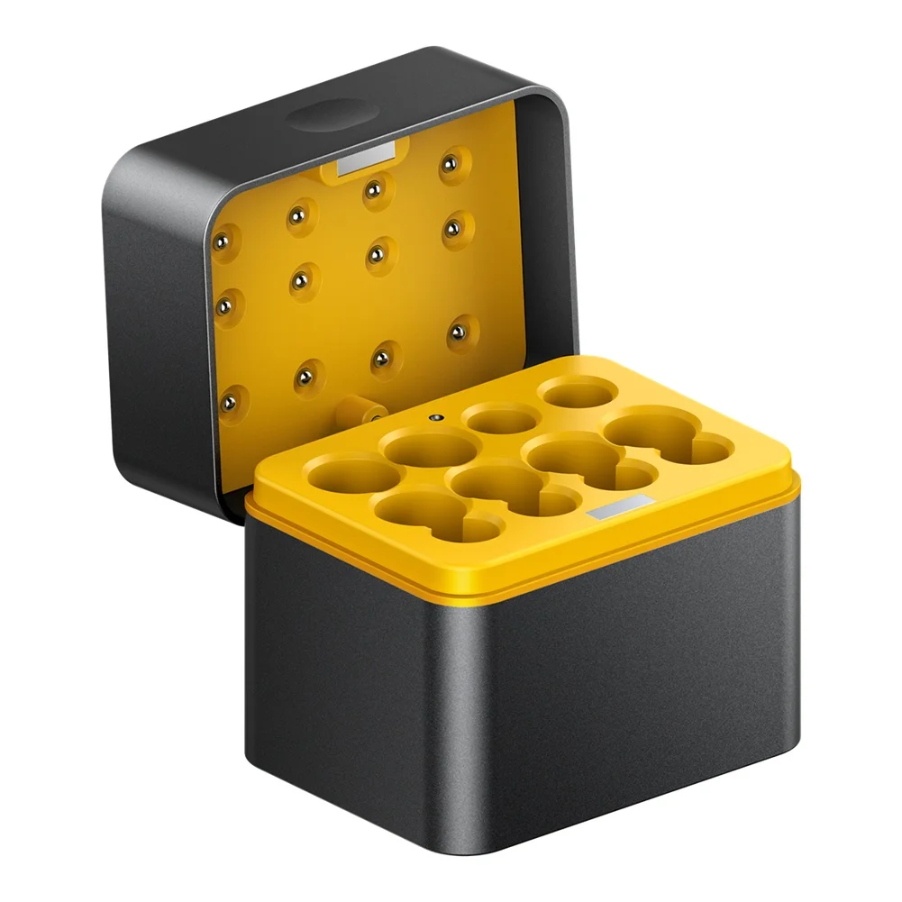 

Aa/Aaa Battery Charging Case With Usb-C Input 1.5V Lithium Charger For 8 Cells Fast Charge And Storage Box