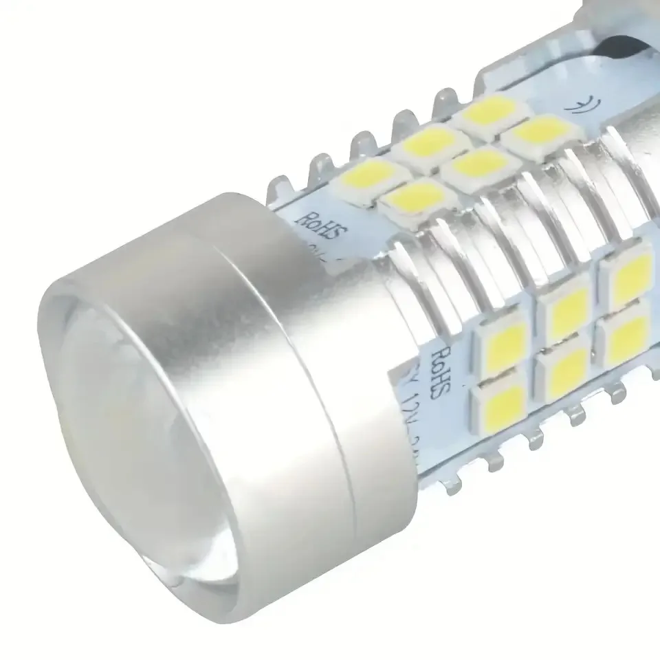 2 buah lampu depan LED depan bohlam lampu depan H7 sinar tinggi dan rendah 6000K super putih