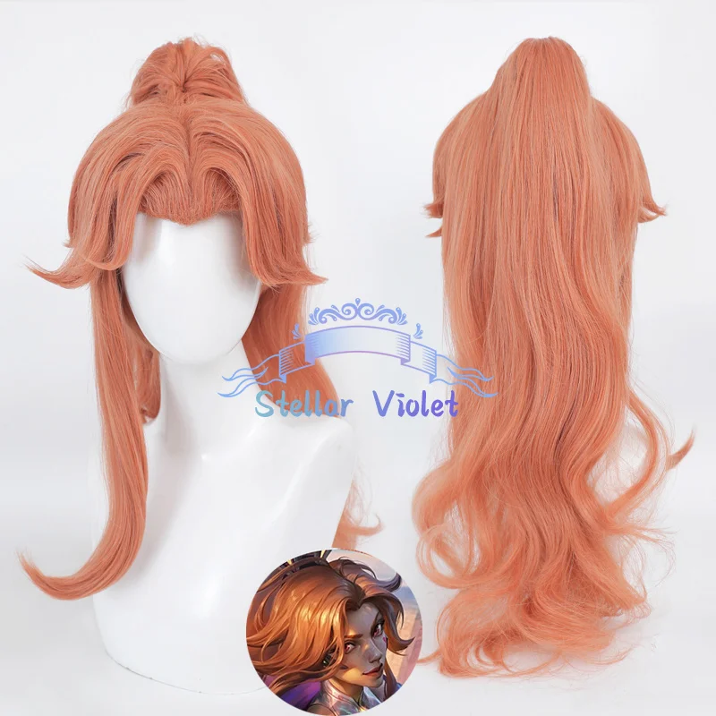 

Игра LOL Battle Bunny Miss Fortune Косплей Парик Оранжевый Коричневый 65 см Хвост Термостойкие Синтетические Волосы Аниме Парики + Кепка Для Парика