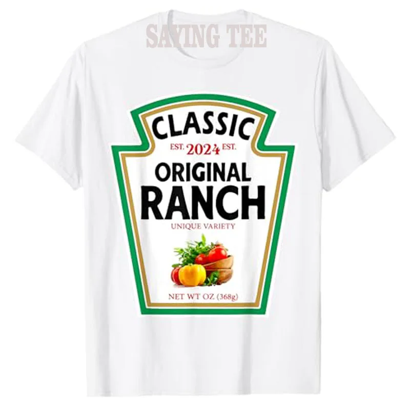 Ranch Sauce Green Salad Dressing Halloween Costume Matching T-Shirt Humor Funny Ketchup, Mustard Graphic Outfit Saying Tee Tops