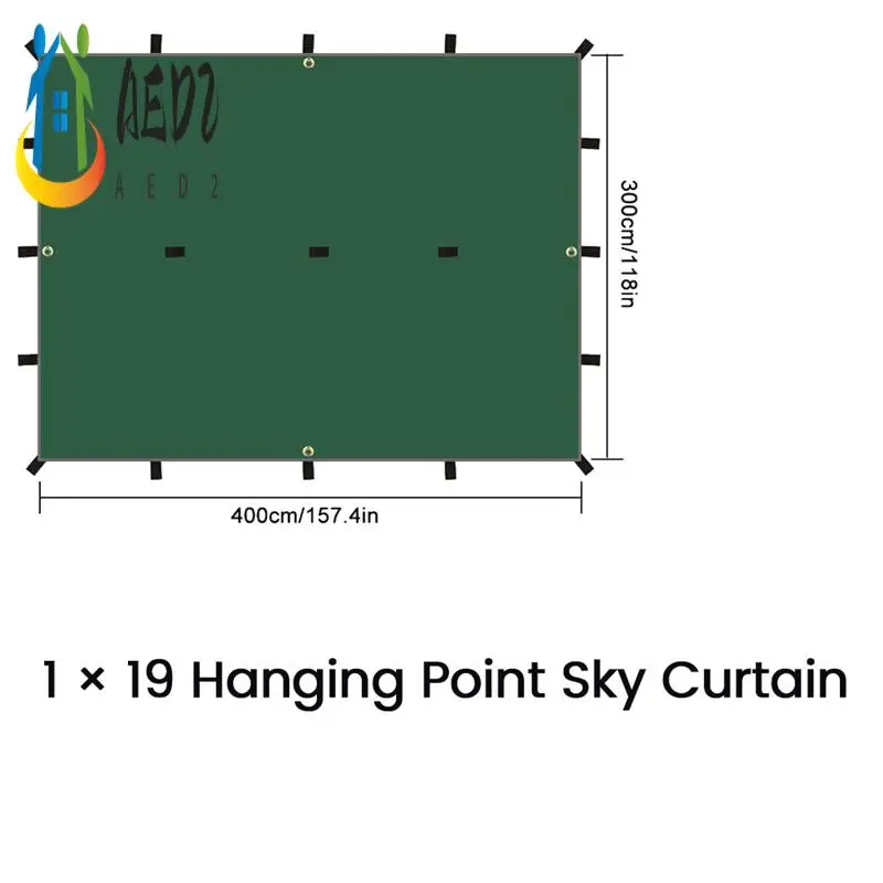 

AED2-Outdoor Awning Tarp Waterproof Camping Beach Sunshade Shelter Shade Rain Fly Tent