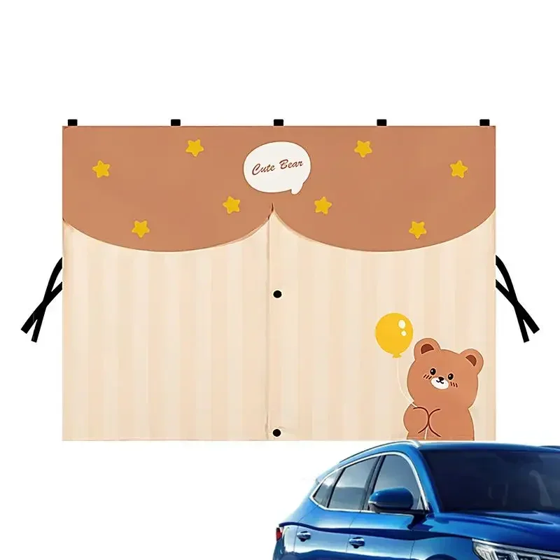 Car Side Window Shades Universal Magnetic Mesh Privacy Protect Curtains Double Layer Heat UV Protection Sun Shade For Rear Side