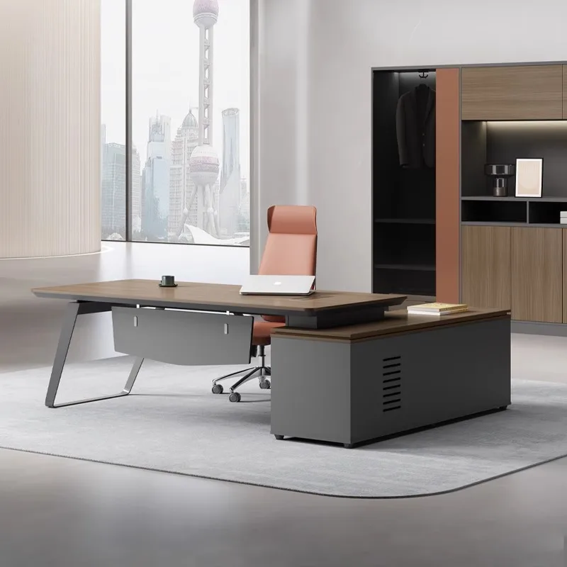 

Simple and modern executive desk, large team, president manager, office desk, boss, office furniture