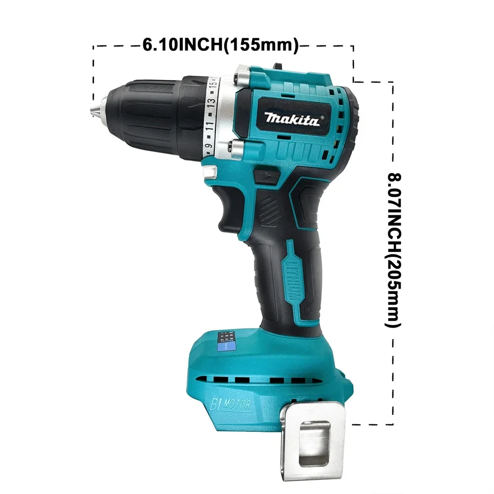 Makita 10mm trapano a batteria senza spazzole trapano elettrico a mano cacciavite 2 velocità 23 impostazione della coppia per utensile elettrico a