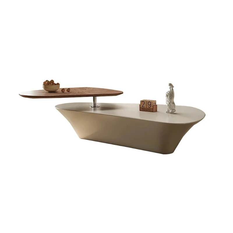 

Medieval style household retractable simple wabi sand round coffee table