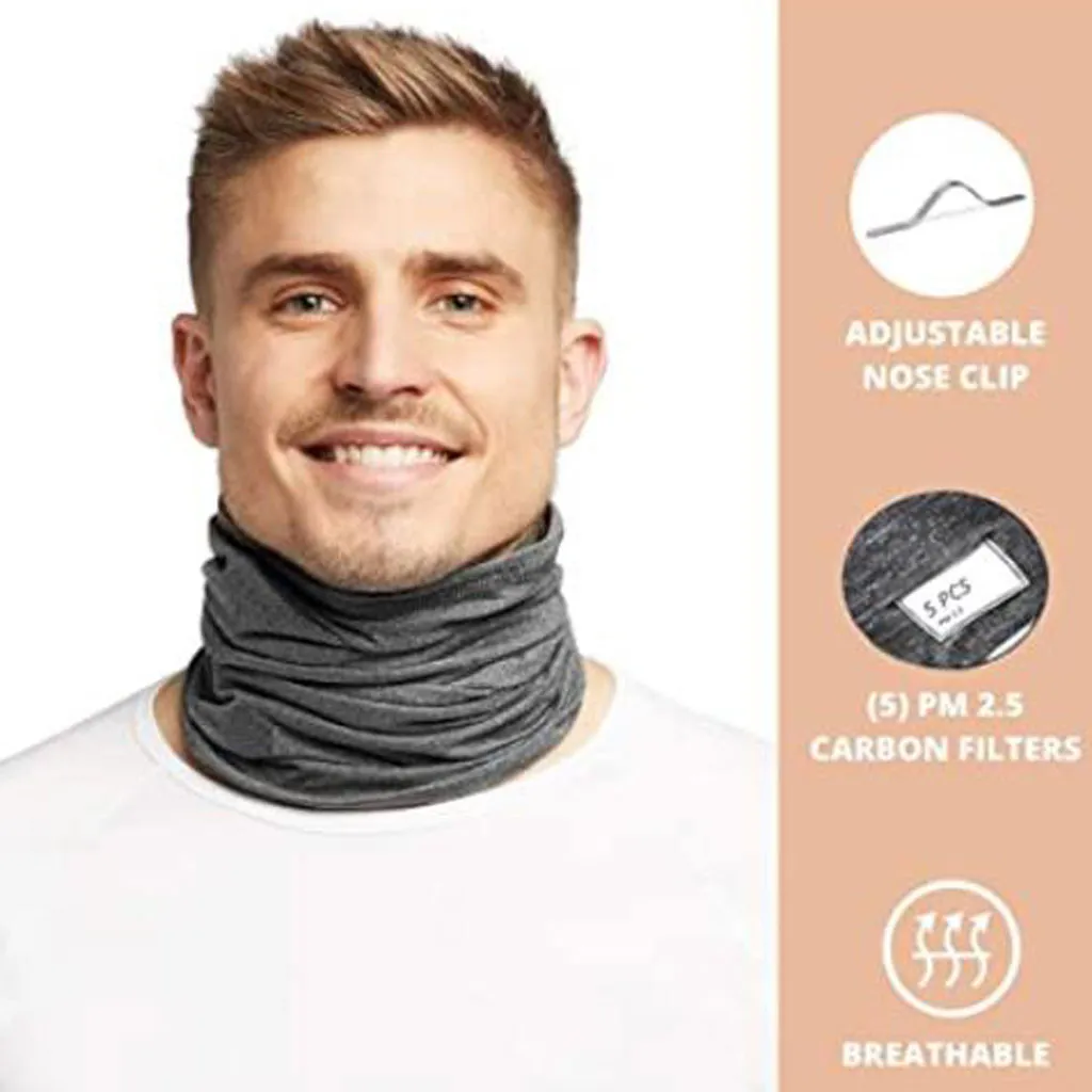

Solid Colour Bibs With Safety Carbon Filter Cover Neck Washable Filter Multi-purpose Bib(1PC Bib + 5PC Filter Chip)