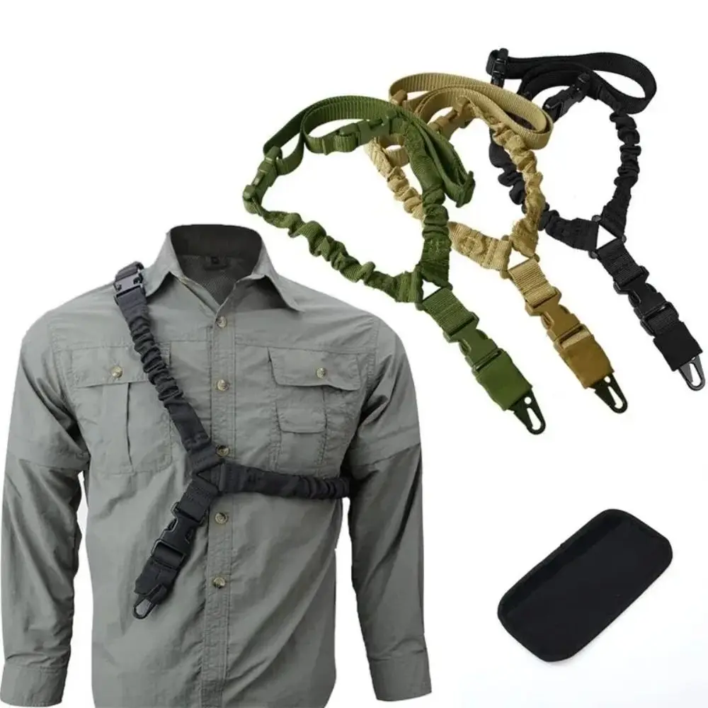 

American Style Single-Point Sling Strap with Shoulder Pad Quick-Release Safety Rope Belt Adjustable Nylon Outdoor Game Task Rope