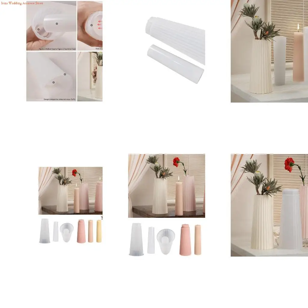 

G92D 2 шт. полосатая форма для вазы для цветов, форма для украшения стола, инструмент для украшения дома своими руками