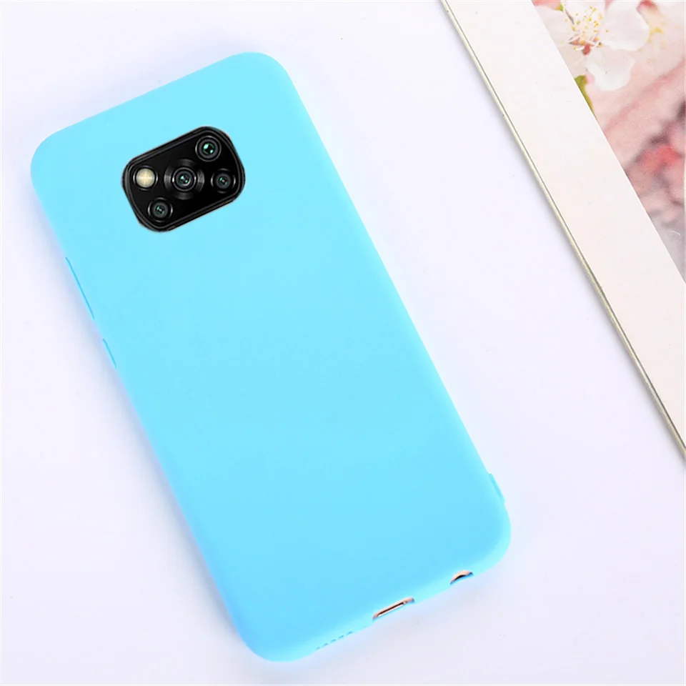 Für Xiaomi Poco X3 Pro Fall Weiche Matte Flüssigkeit Silikon Stoßfest Stoßstange Telefon Fällen Für Poco X3 NFC PocoX3 Candy Farbe Fundas – Detail 10