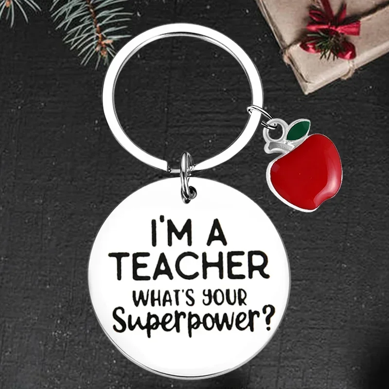 

New Teacher Keychain Pendant Teachers Day Gift Key Chain Keyrings I Am A Teacher