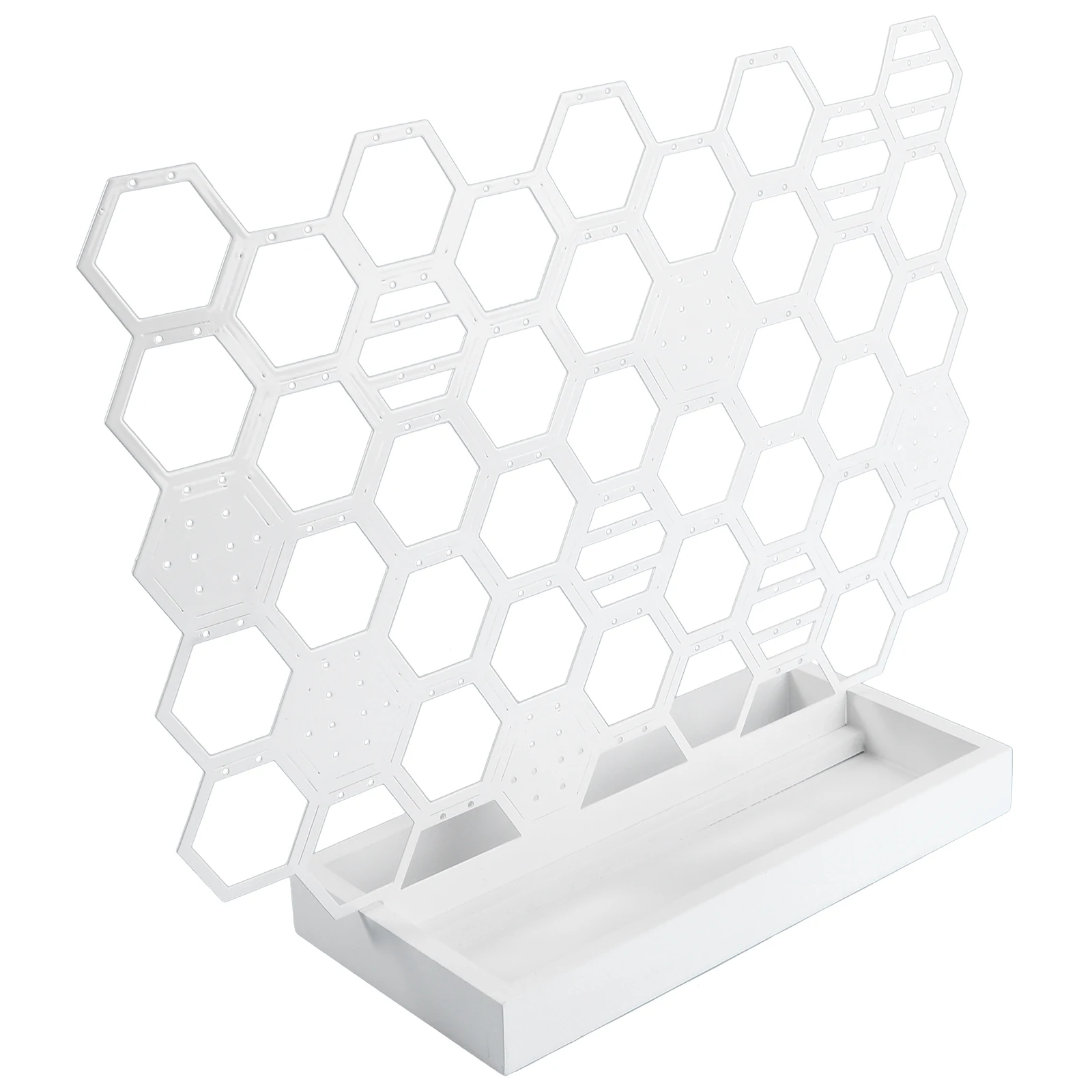 1Pcs Stylish Jewelry Organizer Rack Multi-Function Display Stand for Accessories Home Decor Gift Idea Honeycomb Shape Stand