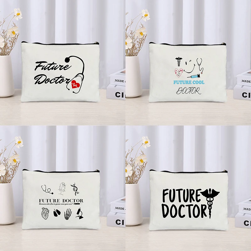 Future Doctor Makeup Bag Medical Student Cosmetic Kit Medical School Graduation Gift Toiletry Pouch Gifts for Doctors Purse