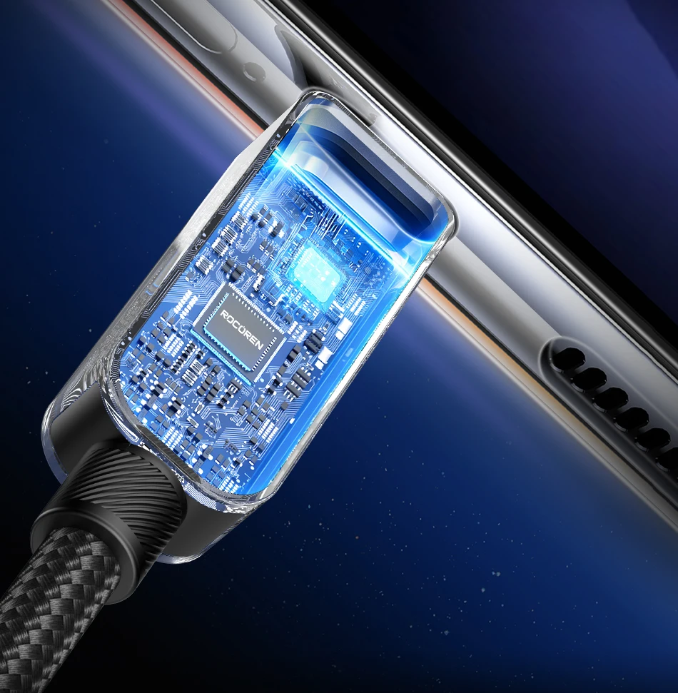 Rocoren Digitales Display USB-C-Kabel 240W PD 3.1 Schnellladekabel Typ C zu C für iPhone 17 16 15 Xiaomi Huawei Macbook iPad – Detail 8