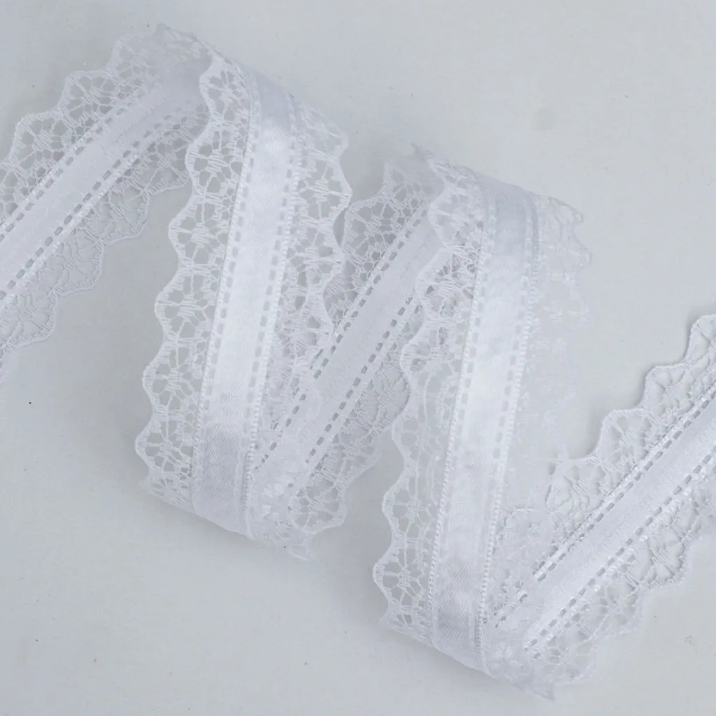 Lace Trim Decorative Ribbon Practical Polyester Lace Trim Scalloped Lace Edge Fresh For Gift Wrapping Christmas Decoration Home