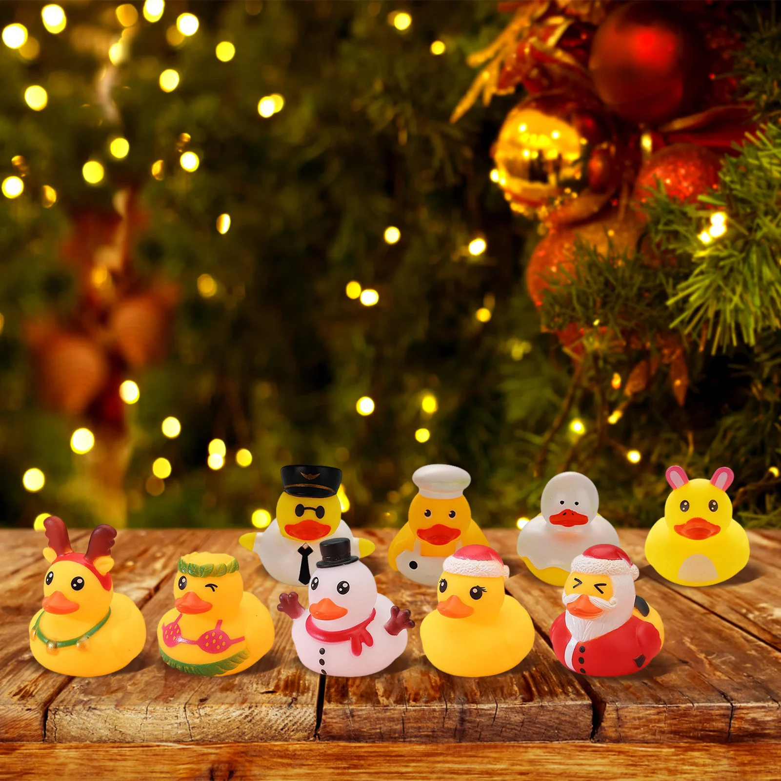 Christmas Ducks Advent Calendar 24 Days Countdown with Duck Toys for Christmas Party Favor Xmas Gifts