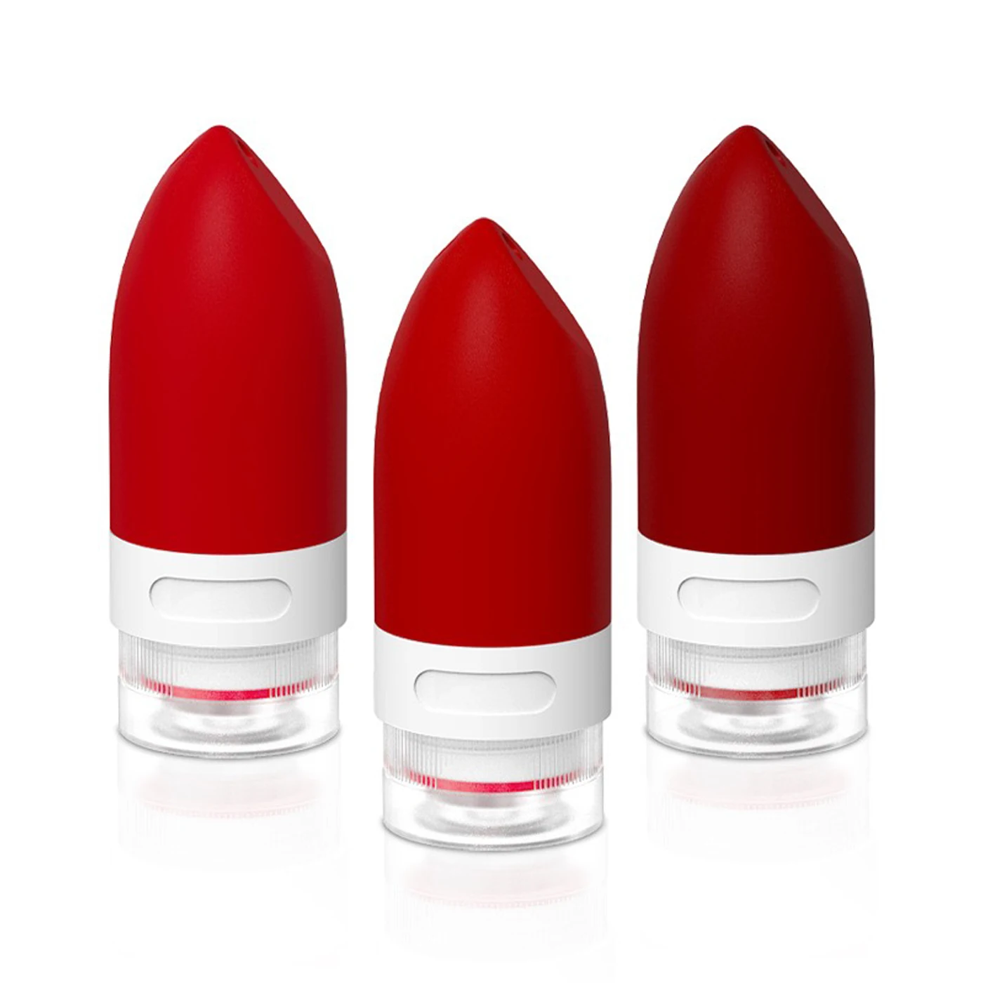Leakproof 40ml Silicone Dispensing Bottles, Lipstick Shaped Refillable Squeeze Container for Shampoo, Lotion, Etc. (1 Pc)
