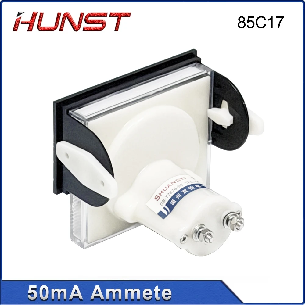 HUNST Laser Ammeter Model 85C17, DC 0-50mA, with Panel Display, Suitable for CO2 Laser Cutting and Engraving Machines.