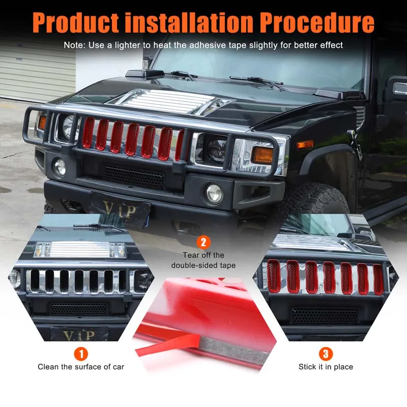 

Front Grille Insect Net Car Front Bumper Mesh Cover Grille Anti-Insect Net Car Accessories For Hummer H2 GMT820 2003-2007