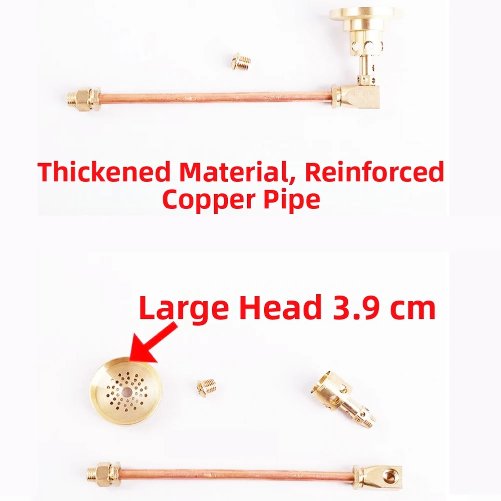 Copper Gas Stove Burner Nozzle 163x52x38mm for Small Burner Compatibility Type 7 Stove Head Energy Saving Performance