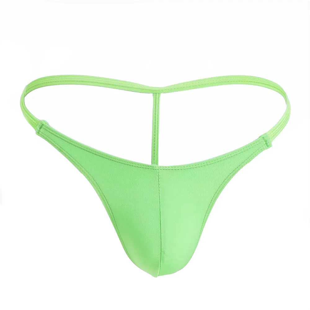 Men Sexy G-String Sheer Pouch Enhancing Low Waist Bikini Lingerie Underwear Gay Comfortable Men Lingerie Seamless Thongs