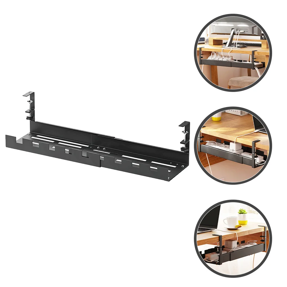 Under Desk Cable Management System Strong Load Bearing Tray for Desk Cord Organizer Smooth Wire Control At Home Or Office