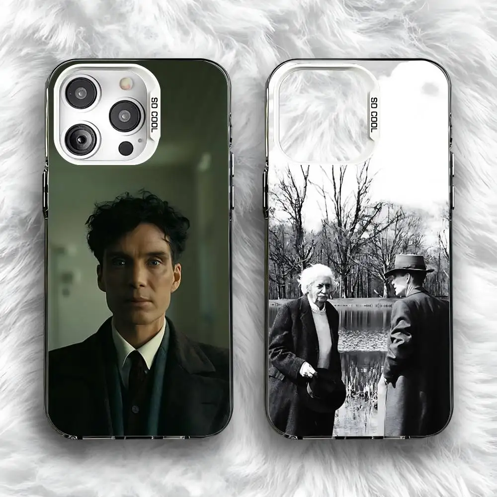 

Oppenheimer Film Phone Case For iPhone 16,15,14,13,12,11,Pro,Max,Plus,Mini,SE Anti Fall Gray White Matte Hard Bumper