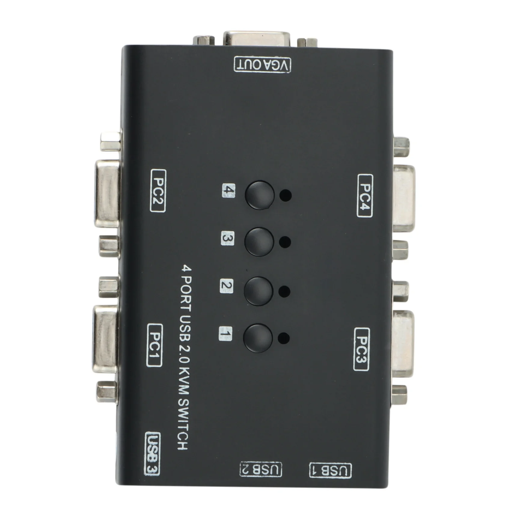 A71Z KVM Switch,USB VGA KVM Switch for 4PC Sharing One Video Monitor and 3 USB Devices,for PC, Keyboard, Mouse, Scanner