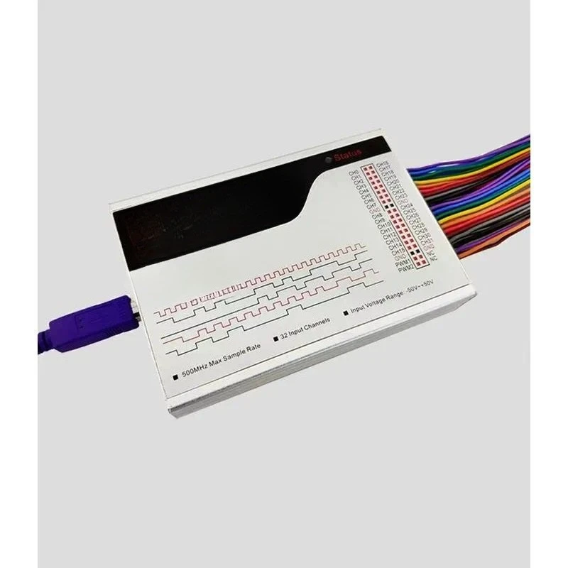2026LA5032 USB Logic Analyzer 500M Max Sample Rate 32 10B Samples MCU ARM FPGA Debug Tool English Software