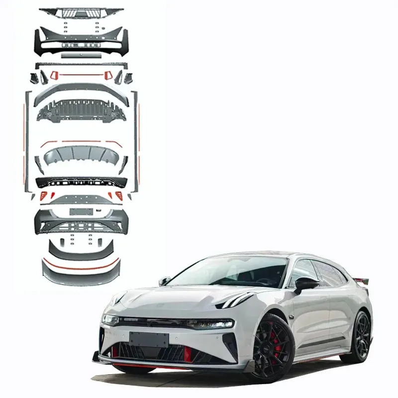 

NEW for ZEEKR 01 2021-24 modification FR design body kit Runde new body kit car bumper front bumper front lip spoiler rear bump