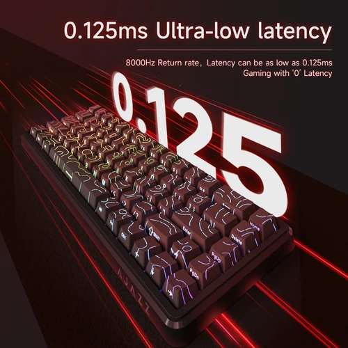 Imagen 2 del producto Teclado mecánico AJAZZ AK680 MAX, interruptor magnético, 65% teclados para juegos, disparador rápido, 0,01mm, 8K ARGB HE/TMR, teclado personalizado