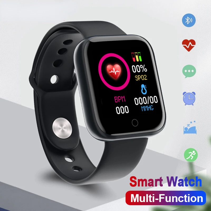 Y68 Digitale Smart-Sport-Uhr für Männer Frauen Kinder Led Elektronische Bluetooth Wasserdichte uhren für Apple Xiaomi Uhr Android IOS