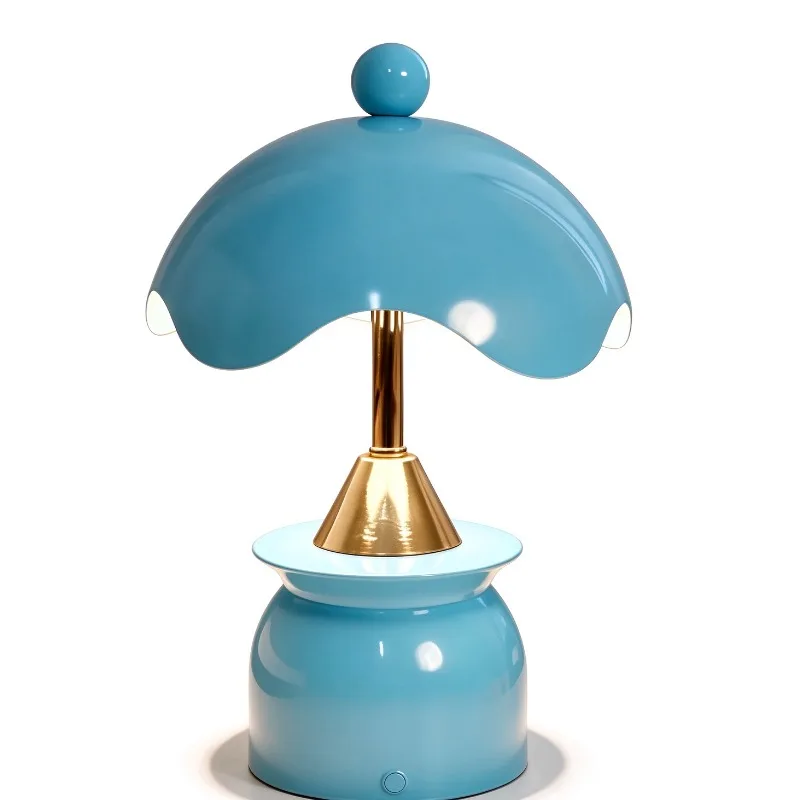 New French Cloud Mushroom Desk Lamp Light Luxury Warm Bedroom Study Eye Protection Atmosphere Decorative Desk Lamp
