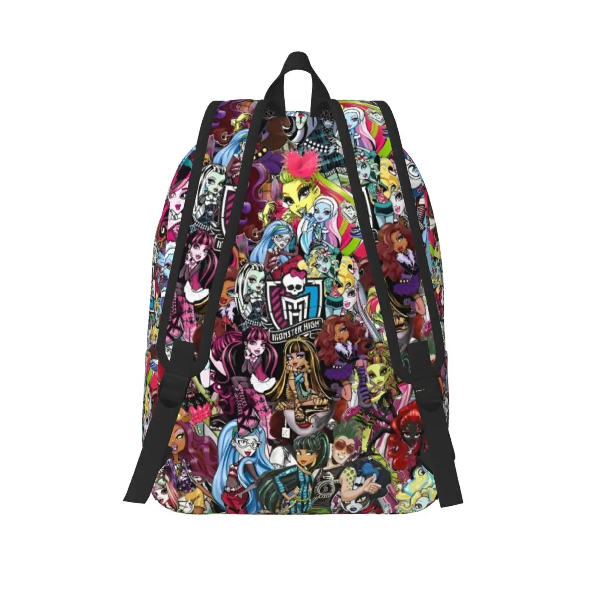 Cartoon Monster High Klasyczny plecak studencki Piesze wycieczki Podróże Draculaura Vampire Plecak na co dzień dla mężczyzn Kobiety Torba na laptopa