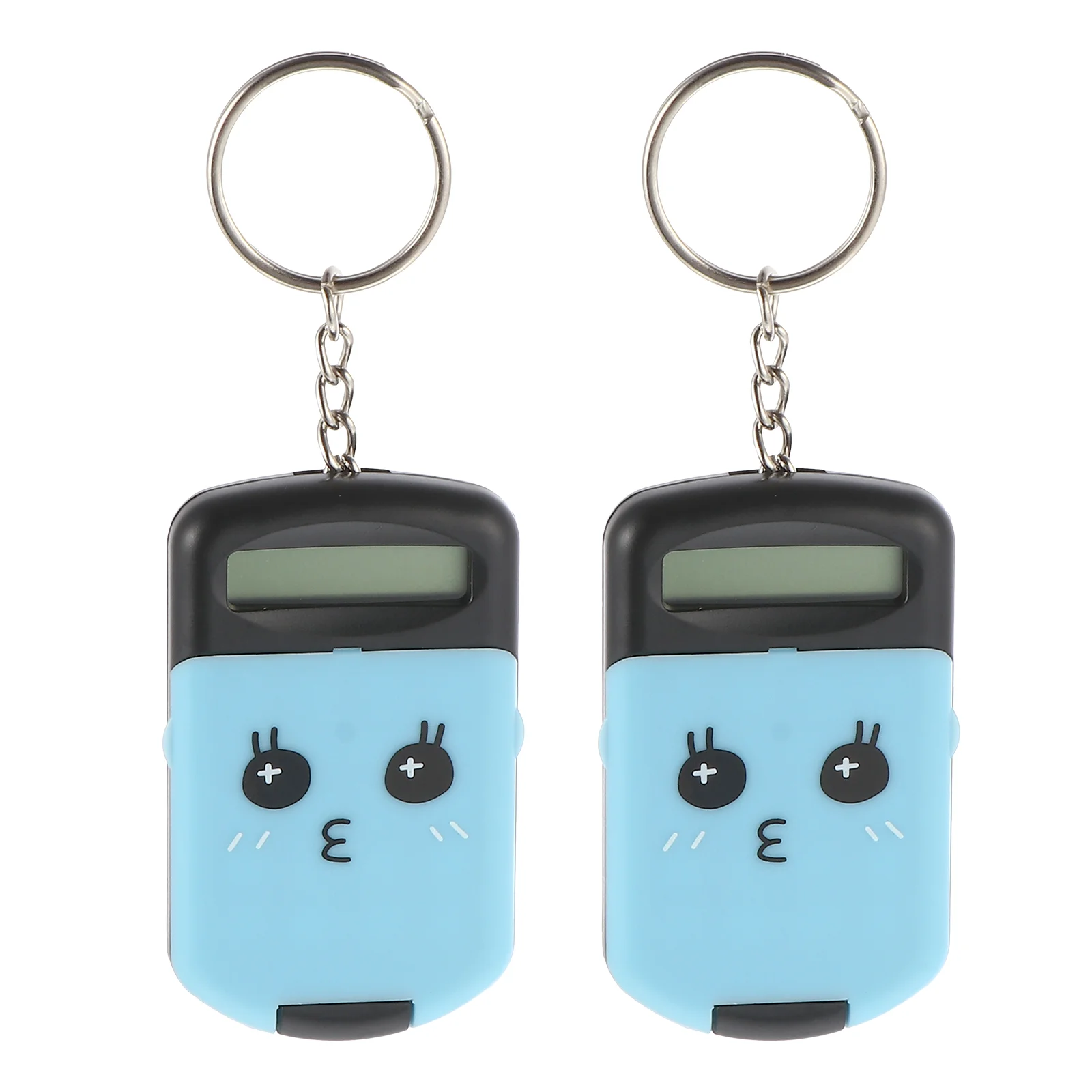 2 Pcs Arithmetic Calculator for Students Portable Key Chain Electronic Pocket Size Plastic Accounting Exam Use