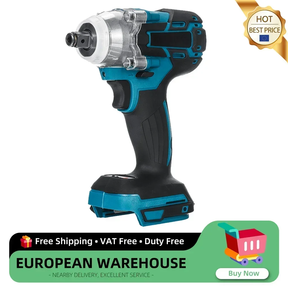 Brushless Cordless Electric Impact Wrench Rechargeable Impact Wrench Stepless Speed Change Switch Adapted To 18V Makita Battery