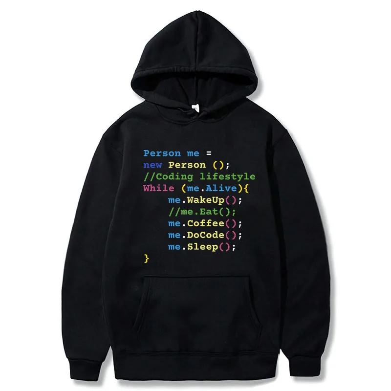 

Funny Programmer Hoodies Coding Computer Code Nerd Geek Gift Pullover Men Boys Women Casual Hooded Cool Sweatshirt