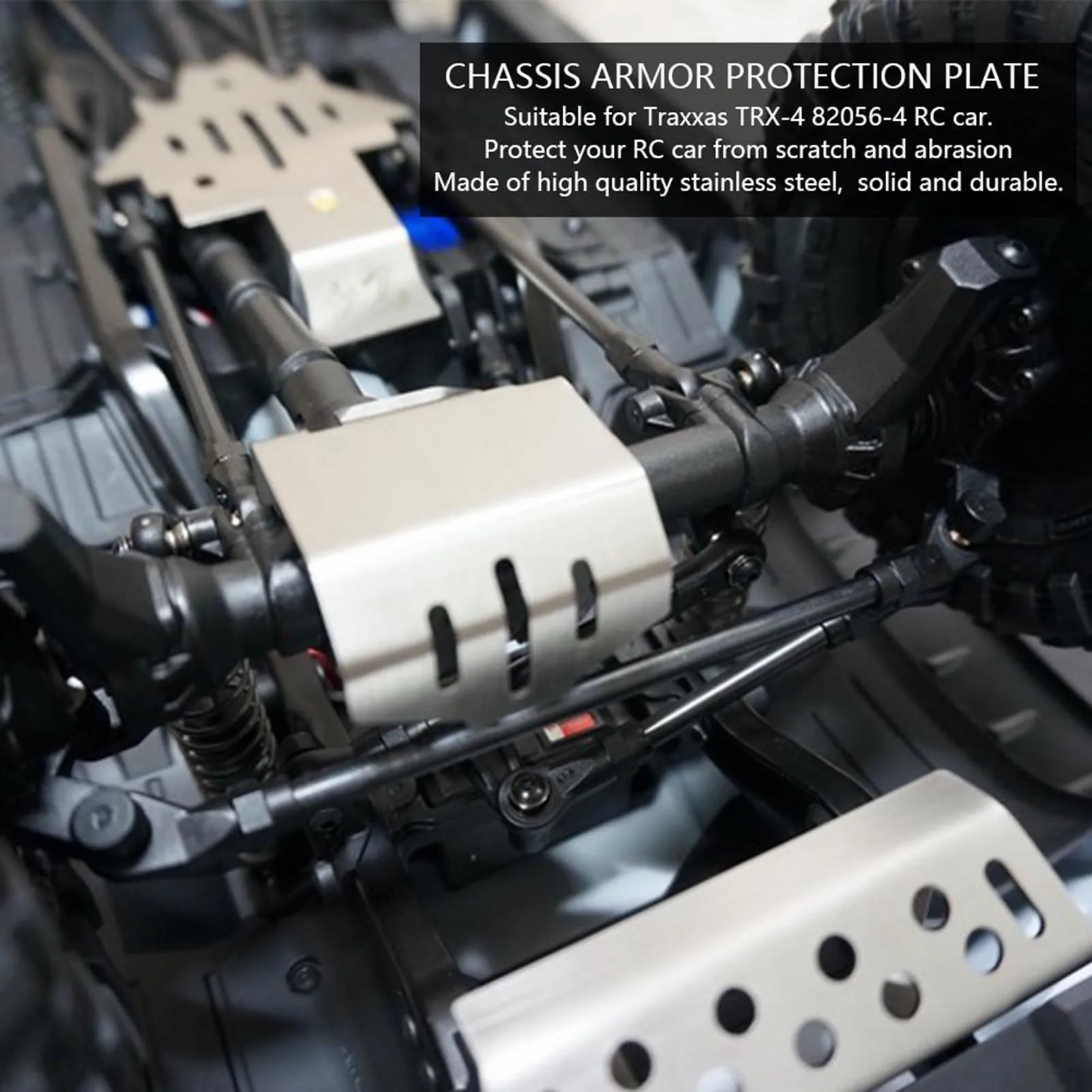 

5 шт. защитная пластина шасси из нержавеющей стали для Traxxas-4 82056-4, защита шасси радиоуправляемого автомобиля, пластина шасси RC